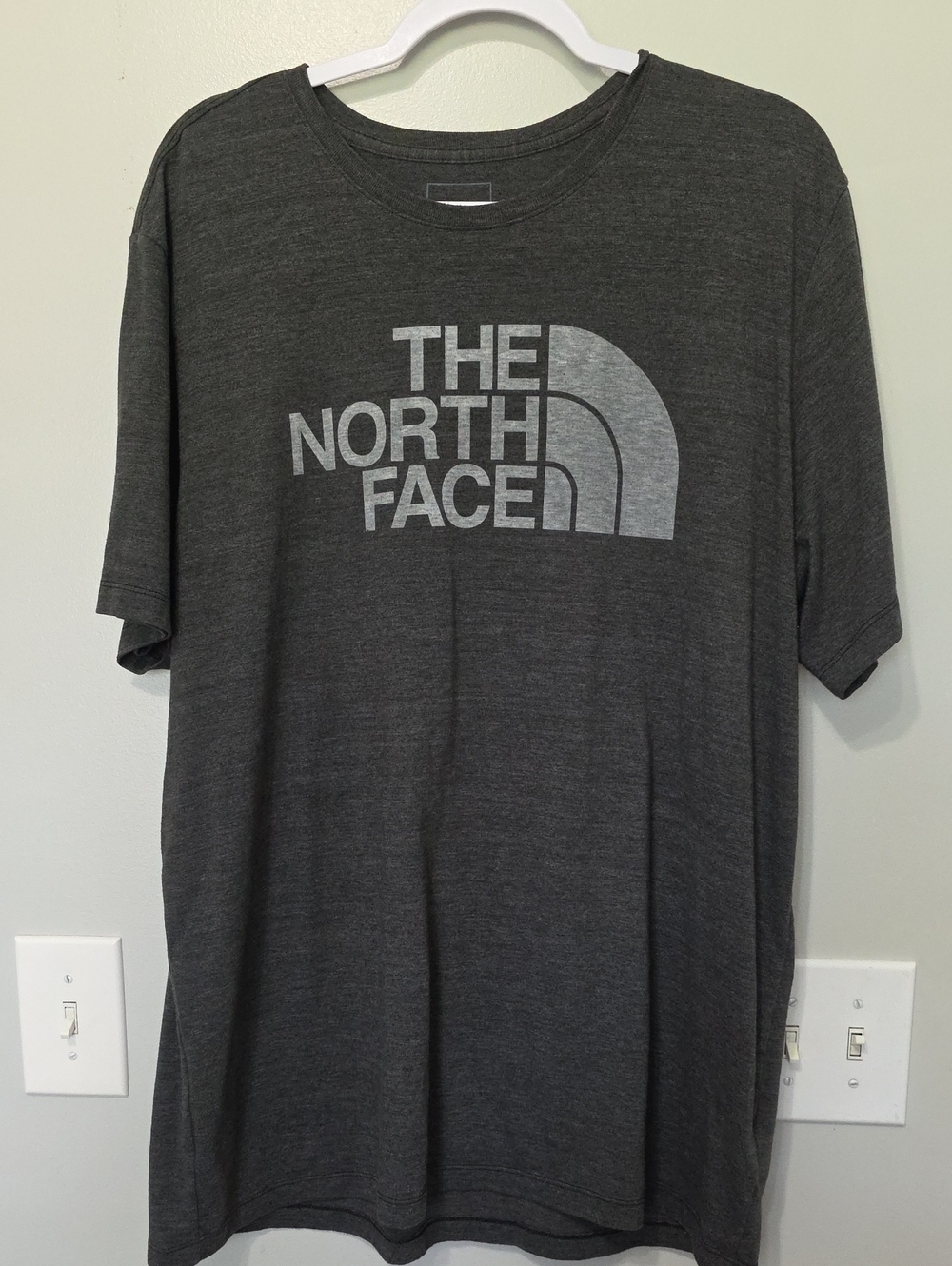 The North Face Dark Gray Logo Short Sleeve Tee